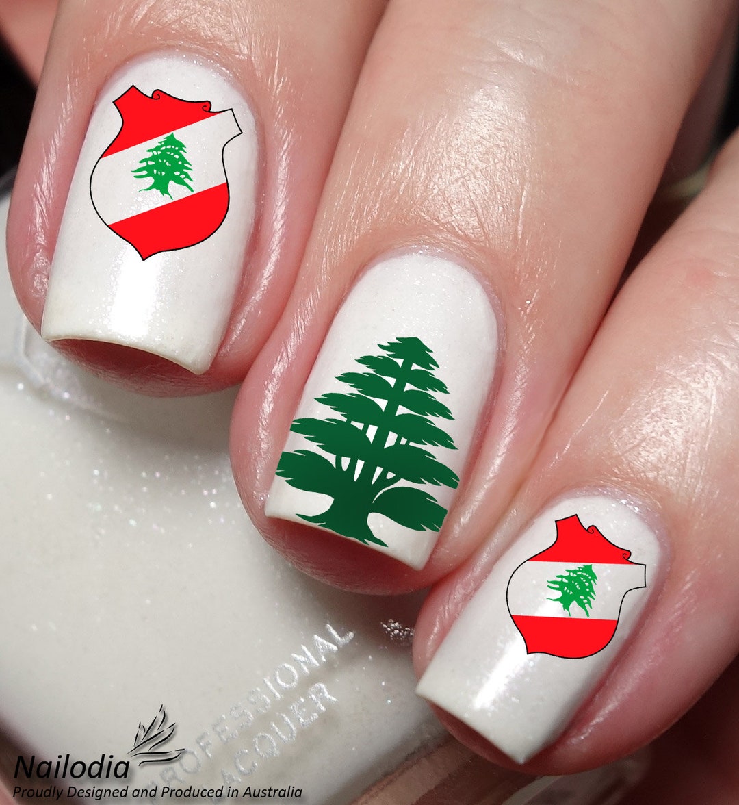 I Love Lebanon Nail Art Decal Sticker