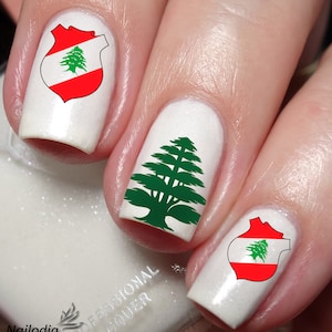 I Love Lebanon Nail Art Decal Sticker