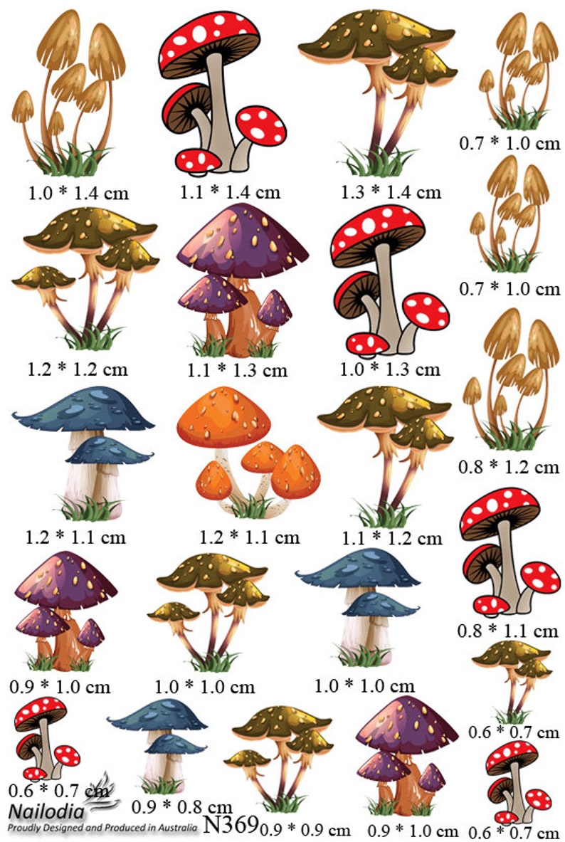 Mushroom Nail Art Decal Sticker image 8