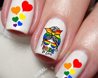 LGBT Rainbow Pride Nail Art Decal Sticker