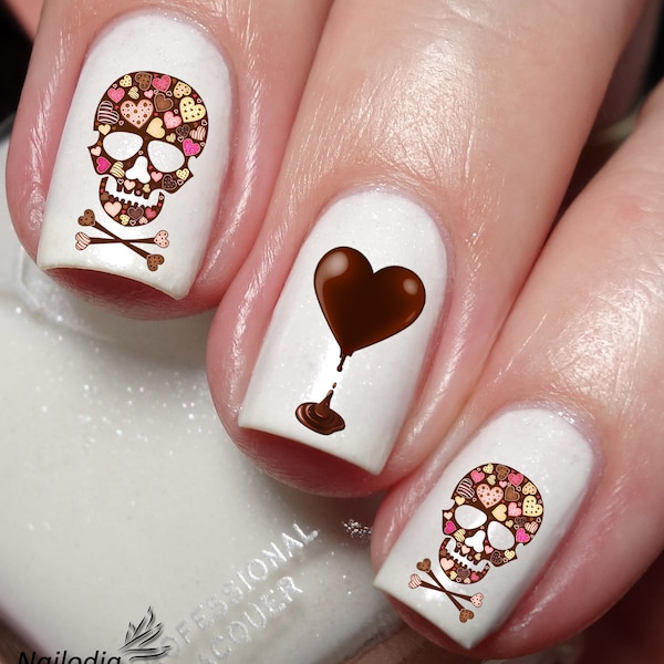 Chocolate Lovers Lovers Nail Art Decal Sticker