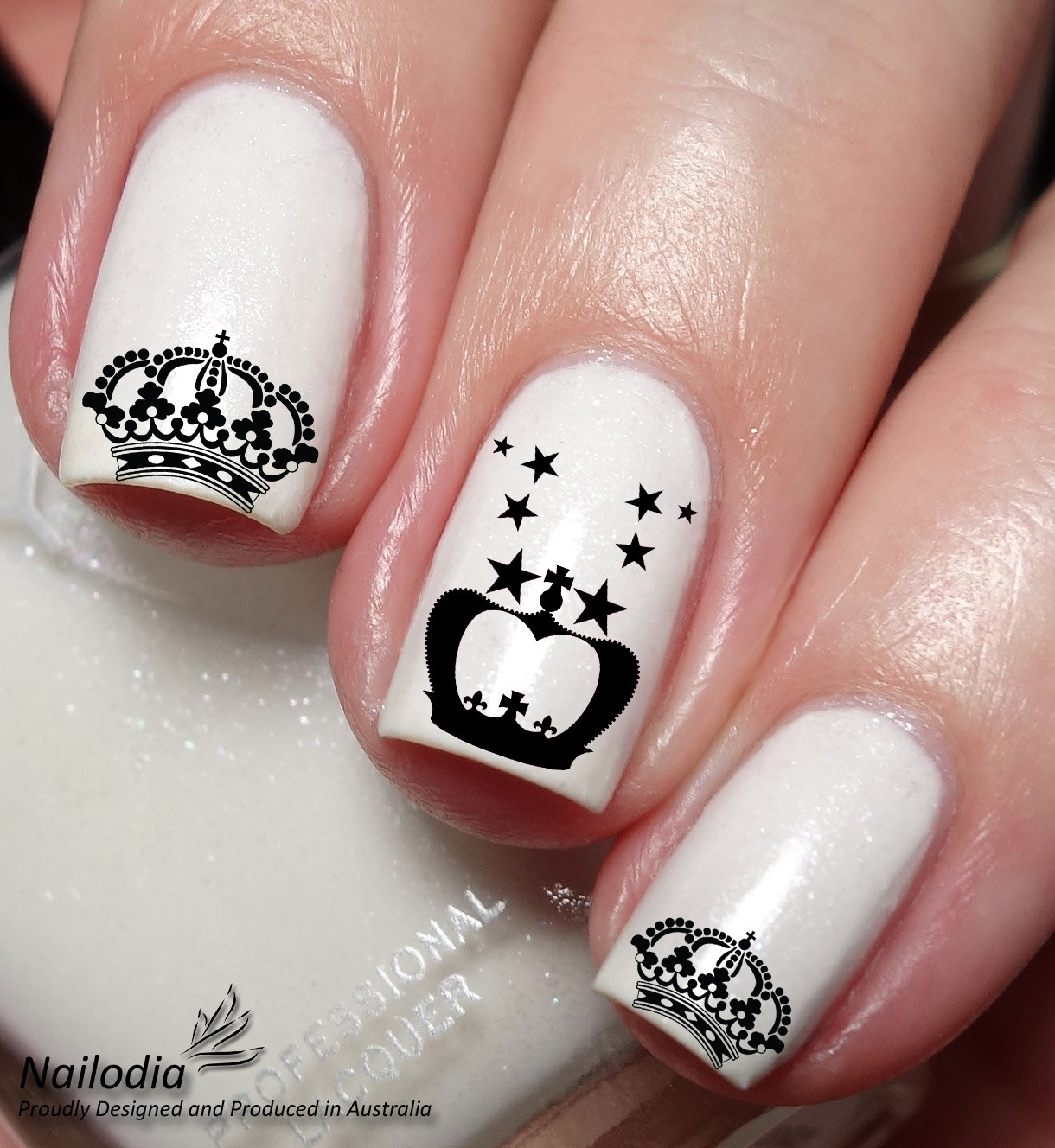 10 Stück 3D Strass Crown Nagel-Tipps – Retro-Kronen-Dekoration Für DIY-Nageldesign