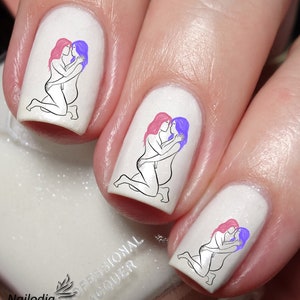 Lesbian Sex Position Nail Art Decal Sticker - Etsy Denmark