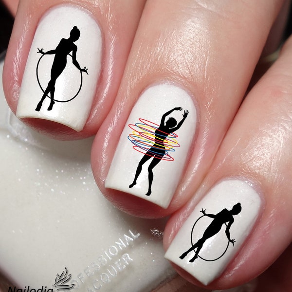 Hula Hoop Nail Art Decal Sticker