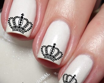 Queen & King Crown Nail Art Decal Sticker - Etsy