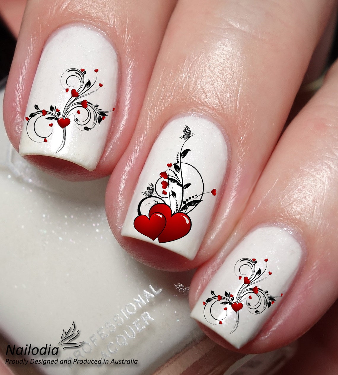 Love & Heart Tree Nail Art Decal Sticker - Etsy