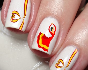 I love Spain Nail Art Decal Sticker
