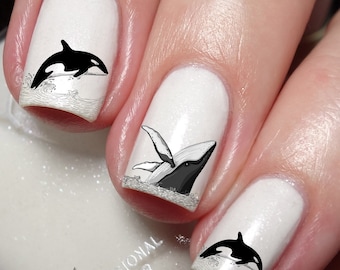 Whale Lovers Nail Art Decal Sticker