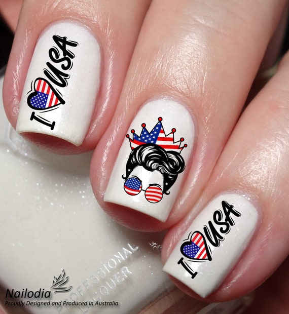 Buy USA Independence Day 4th July Nail Art Decal Sticker Online in India -  Etsy
