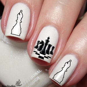 Schachspieler Nail Art Sticker Bild 1