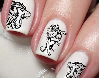 Lion Nail Art Decal Sticker Water Transfer Slider