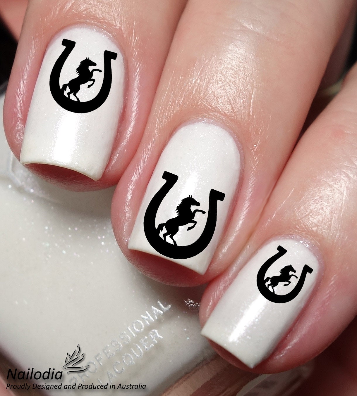 Lucky Horse Shoe Nail Art Decal Sticker - Etsy, image size:1220x1355