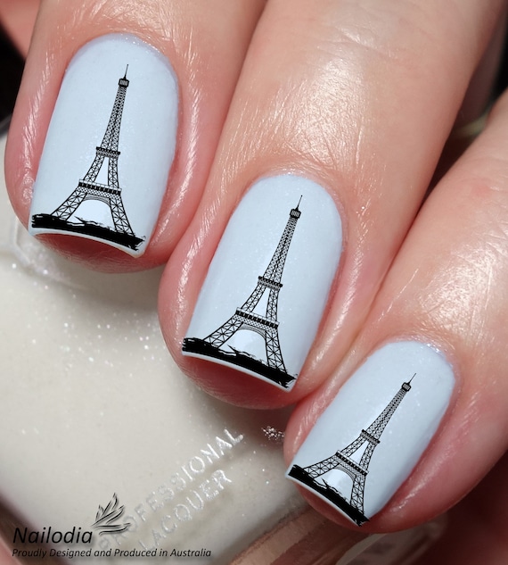 Eiffel Tower Nail Art Decal Sticker Paris & France Theme Etsy