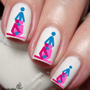 Threesome Sex Position Nail Art Decal Sticker - Etsy