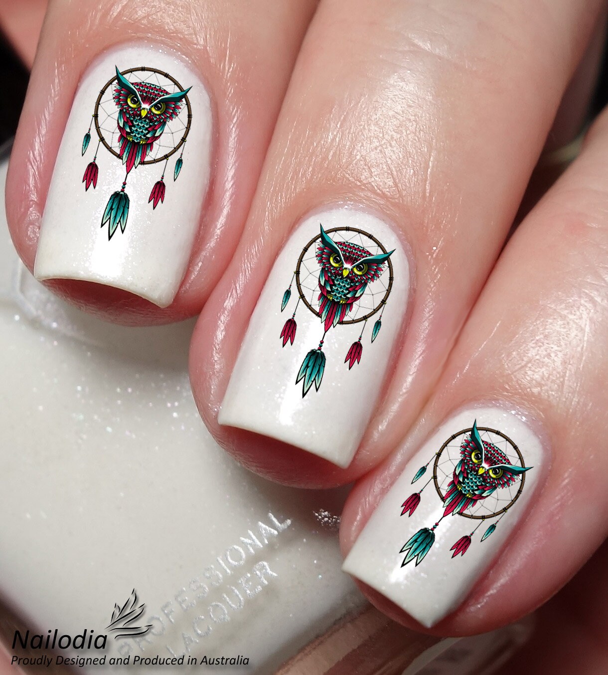 Boho Dream Catcher Owl Nail Art Decal Sticker Etsy Uk