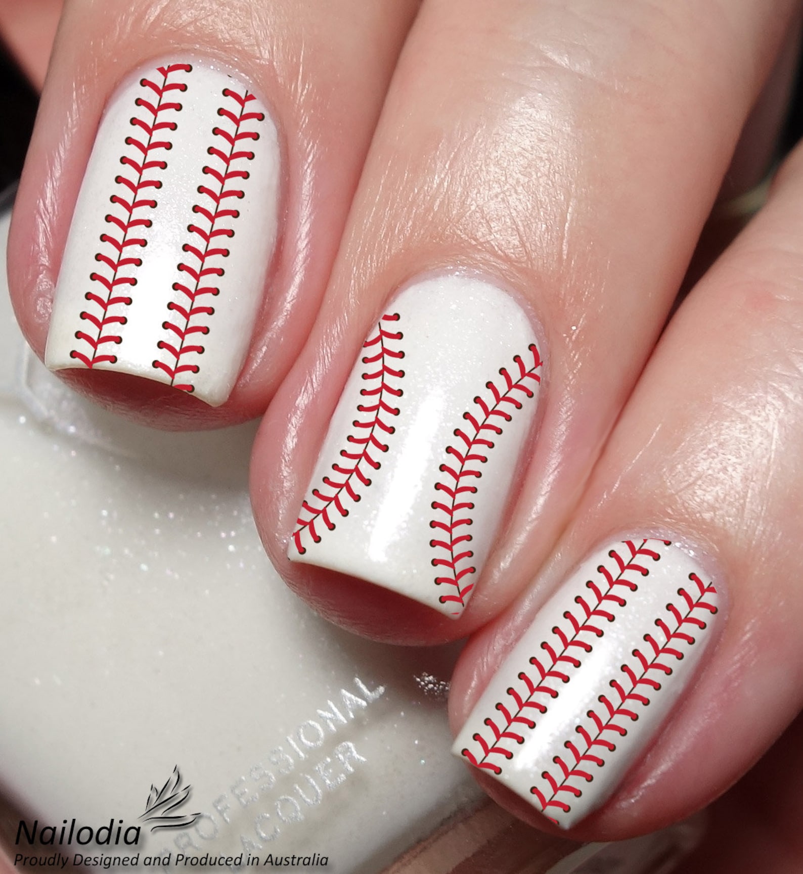 Baseball Nail Art Water Transfer Decal Wrap Sticker | Etsy