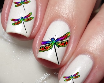 Dragonfly Nail Art Decal Sticker