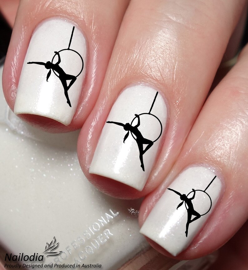 Aerial Hoop Lyra Nail Art Decal Sticker image 5