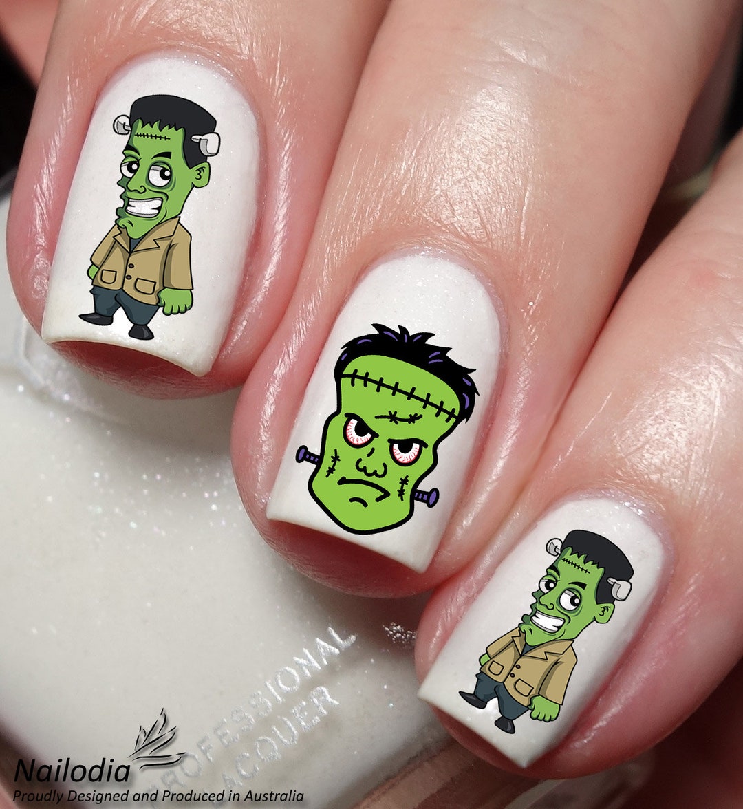Frankenstein Nail Art Decal Sticker Etsy
