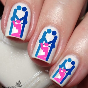 Threesome Sex Position Nail Art Decal Sticker - Etsy