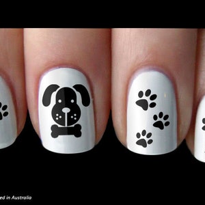 Dog Paw Nail Art Decal Sticker Pet Theme