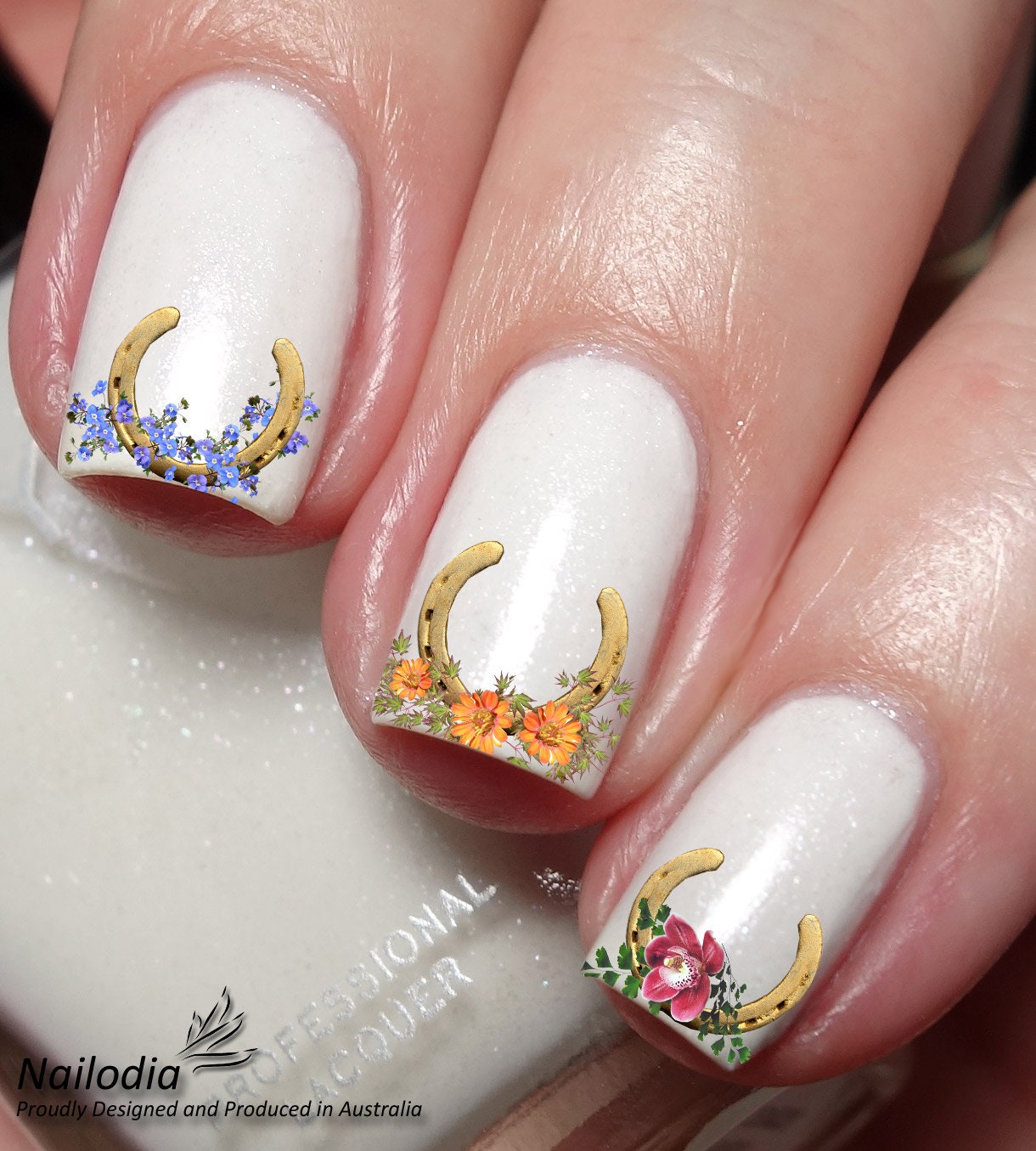 Lucky Horse Shoe Nail Art Decal Sticker - Etsy