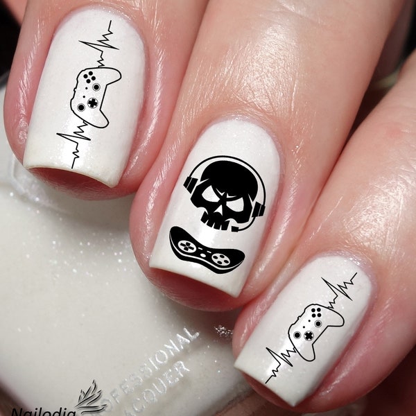 Video Gamer Nail Art Decal Sticker