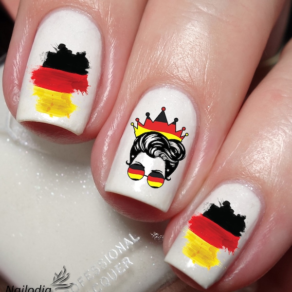 Sticker J'aime l'Allemagne pour les ongles