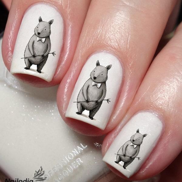 Wombat Nail Art Decal Sticker