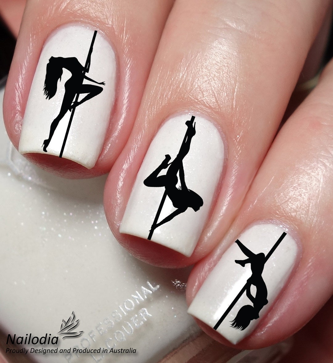 Pole Dance Nail Art Decal Sticker Etsy