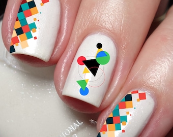 Adesivo per nail art con motivo geometrico