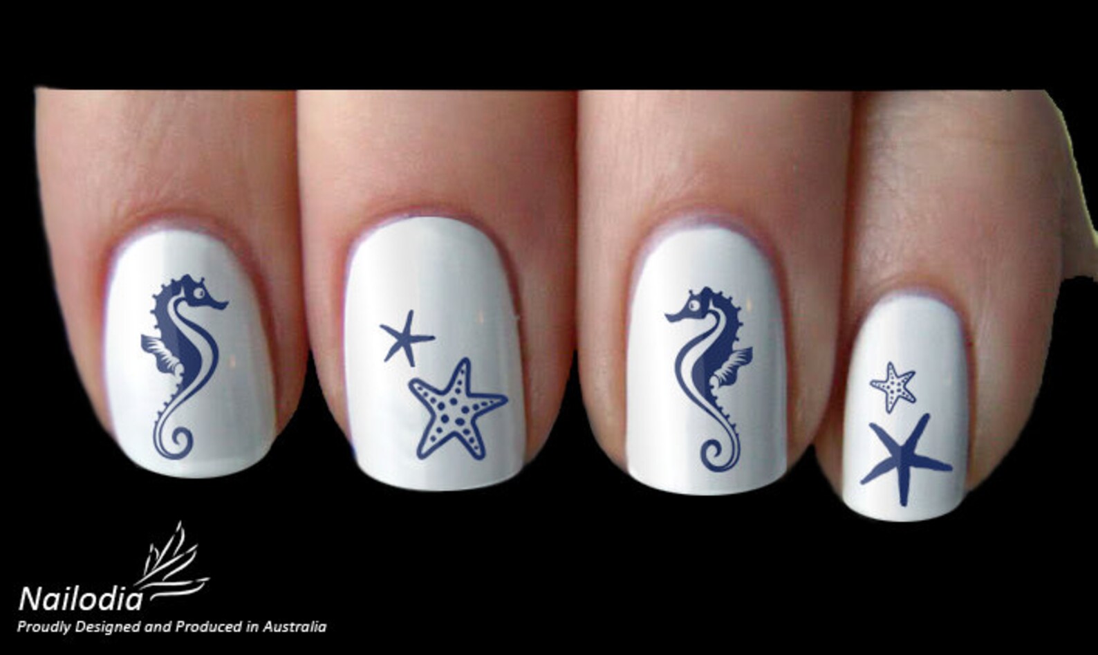 Cute Seahorse Nail Art Decal Sticker Etsy