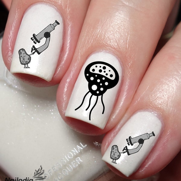 laboratory Germ Virus Nail Art Decal Sticker