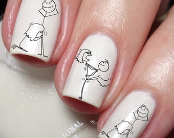 Funny Sex Pose Nail Art Decal Sticker