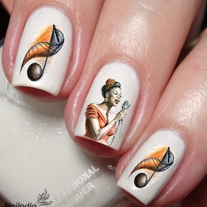 Jazz Music Nail Art Decal Sticker