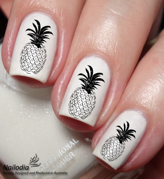 Pineapple Nail Art Decal Sticker - Etsy