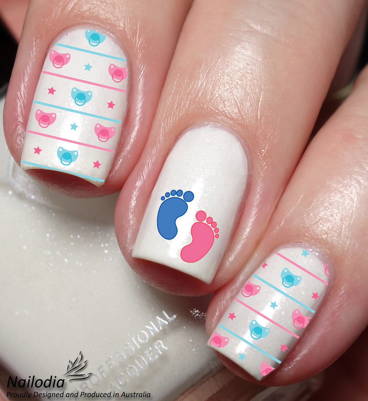 Naklejka na paznokcie Baby Shower Etsy Polska