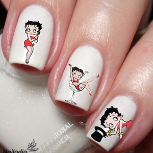 Betty Boop Inspired Nail Art Decal Sticker - Etsy