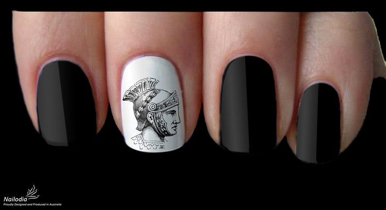 Ancient Roman Warrior Nail Art Decal Sticker image 4