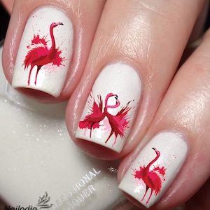 Flamingo Nail Art Decal Sticker