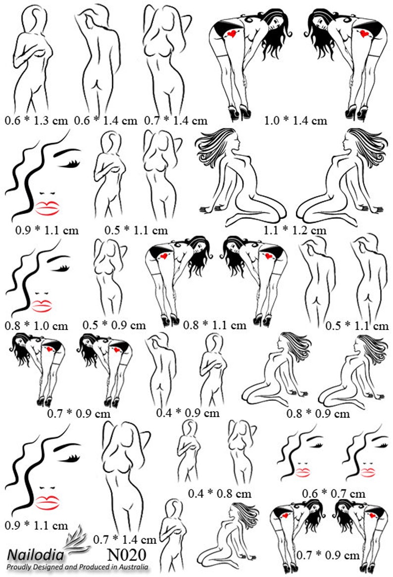 Hot & Sexy Girl Nail Art Decal Sticker image 5