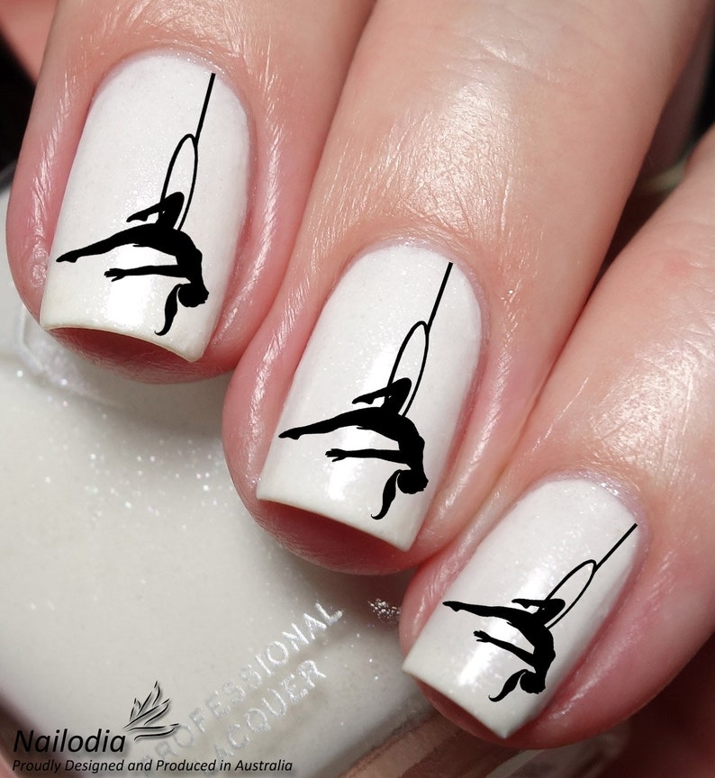 Aerial Hoop Lyra Nail Art Decal Sticker image 4