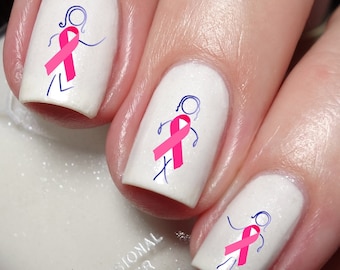 Breast Cancer awareness Nail Art Decal Sticker