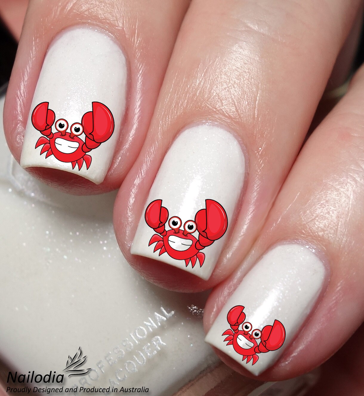 Cute Crab Nail Art Decal Sticker