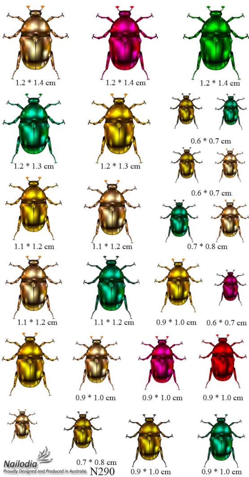 Stickersticker Beetle Bug Nail Art afbeelding 2