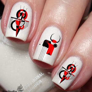 Abstract Animals Nail Art Decal Sticker