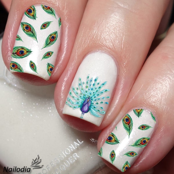 Feather Nail Art Etsy