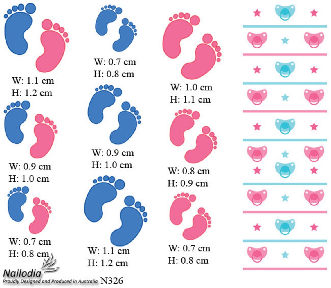 Baby Shower Nail Art Decal Sticker Etsy