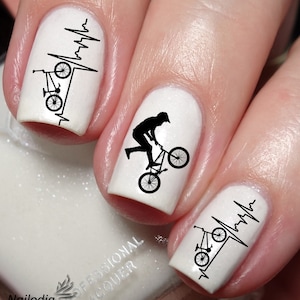 BMX Racing Nail Art Decal Sticker