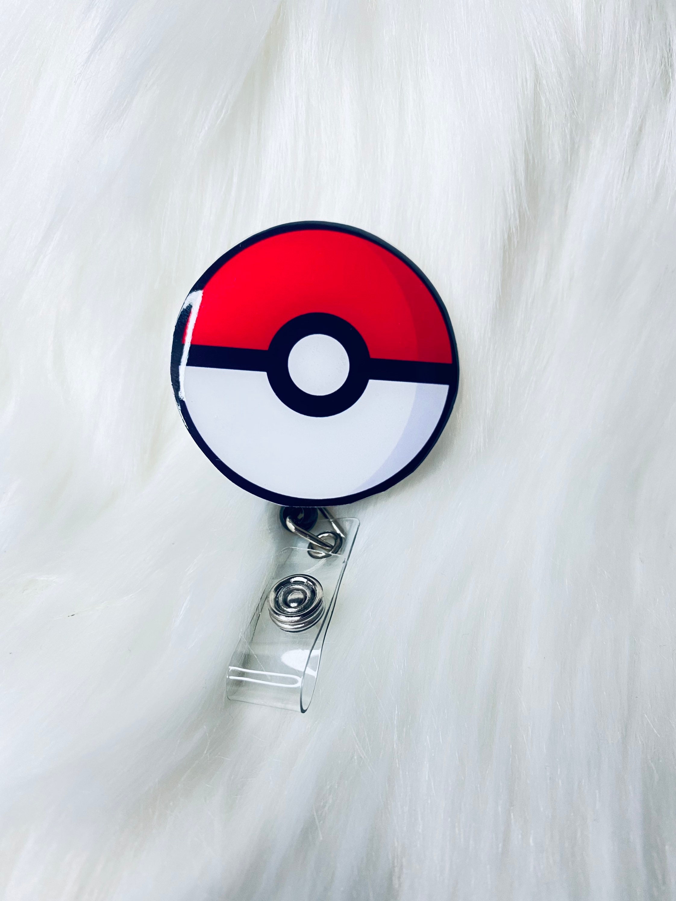 Anime Pokémon“Poke Ball” Badge Badge Reel/Badge Holder/ID Holder/Name  Badge/Retractable Badge/Beaded/interchangeable/nurse ID holder/gift